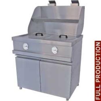 MIKA/2-MC (25) Gas-Fritteuse HEAVY DUTY, 2 rundes Becken, mechanisch